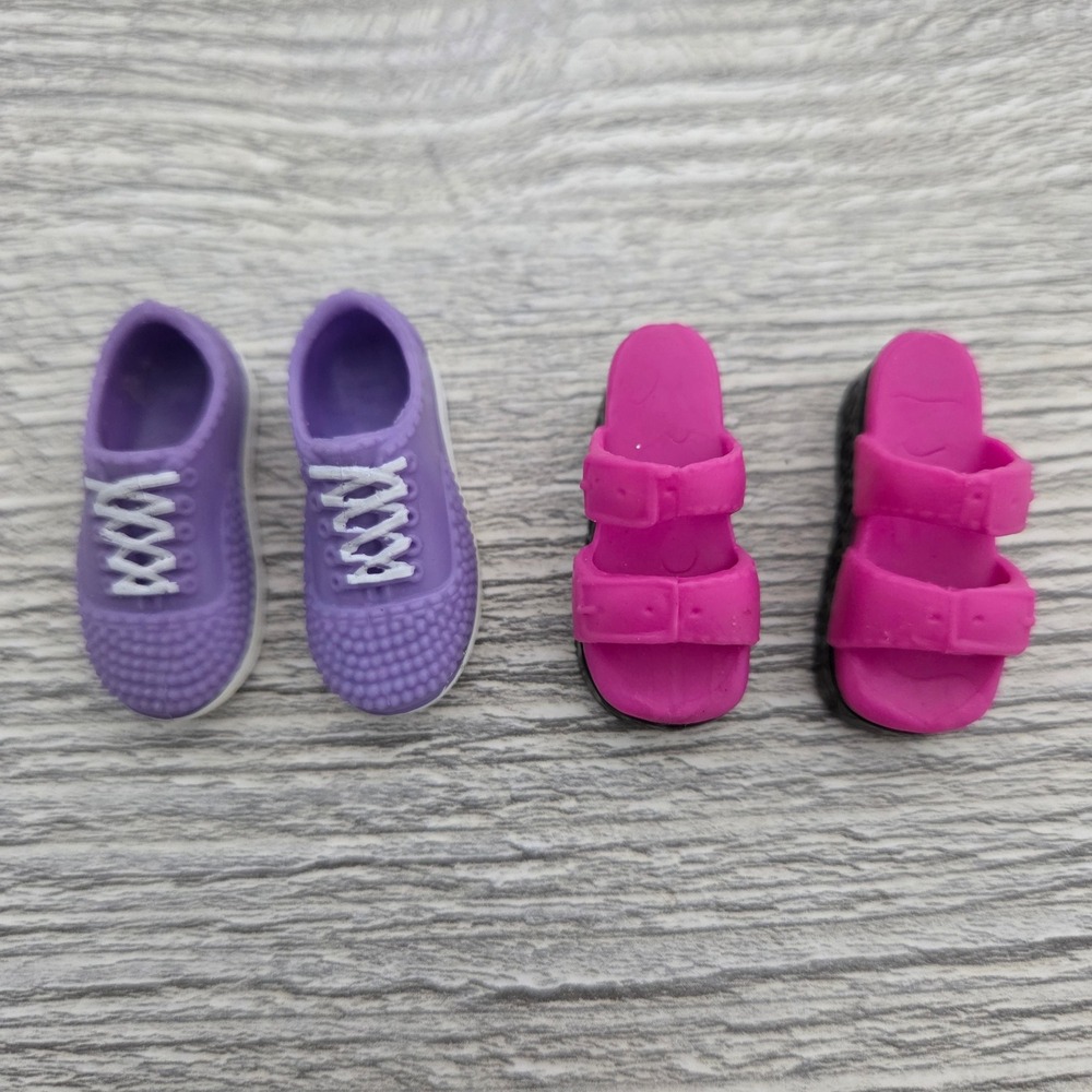 Project Mc2 Doll Shoes Purple Sneakers Pink Sandals Fashion Accessories Lot of 2